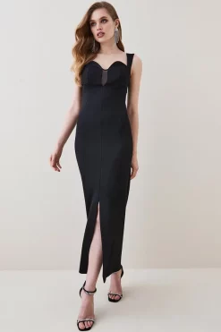 Wholesale 🎉 Karen Millen Italian Jersey Contour Column Mini 👗 Dress ✨ -OCCASION DRESSES Sale2023 womens black italian jersey contour column mini dress