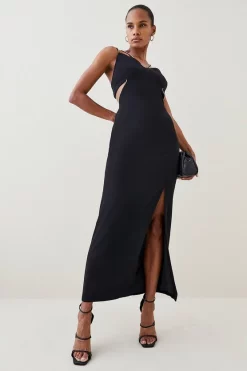 Brand new 🌟 Karen Millen Soft Tailored Diamante Trim Cut Away Maxi 👗 Dress 💯 15 Brand new 🌟 Karen Millen Soft Tailored Diamante Trim Cut Away Maxi 👗 Dress 💯 -OCCASION DRESSES Sale2023 womens black soft tailored diamante trim cut away maxi dress 1