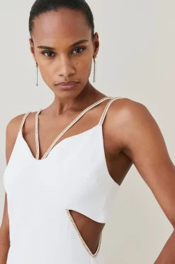 Brand new 🌟 Karen Millen Soft Tailored Diamante Trim Cut Away Maxi 👗 Dress 💯 14 Brand new 🌟 Karen Millen Soft Tailored Diamante Trim Cut Away Maxi 👗 Dress 💯 -OCCASION DRESSES Sale2023 womens black soft tailored diamante trim cut away maxi dress