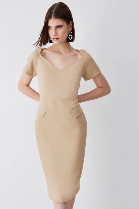 Cheap ๐ Karen Millen Structured Crepe Square Neck Midi ๐ Dress ๐ 9 Cheap ๐ Karen Millen Structured Crepe Square Neck Midi ๐ Dress ๐ - Image 7
