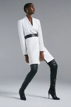 Budget ๐งจ Karen Millen Tuxedo Wrap Mini ๐ Dress ๐ 15 Budget ๐งจ Karen Millen Tuxedo Wrap Mini ๐ Dress ๐ -OCCASION DRESSES Sale2023 womens black tuxedo wrap mini dress