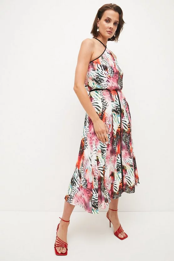 Discount 🔥 Karen Millen Animal Viscose Crepe Halter Woven Maxi 🔥 7 Discount 🔥 Karen Millen Animal Viscose Crepe Halter Woven Maxi 🔥 - Image 5