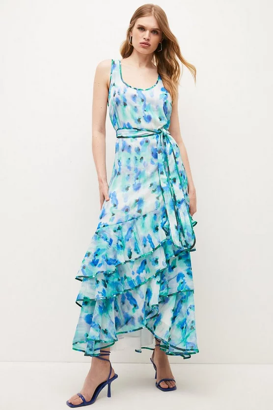 Promo 😀 Karen Millen Ditsy Frill Woven Ruffle Maxi 👗 Dress 👏 8 Promo 😀 Karen Millen Ditsy Frill Woven Ruffle Maxi 👗 Dress 👏 - Image 6