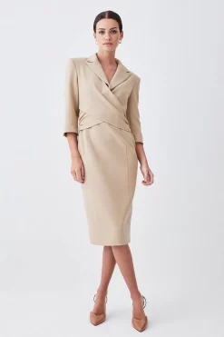 Top 10 🥰 Karen Millen Petite Compact Crepe Wrap Waist Pencil Midi 👗 Dress 🎉 14 Top 10 🥰 Karen Millen Petite Compact Crepe Wrap Waist Pencil Midi 👗 Dress 🎉 -OCCASION DRESSES Sale2023 womens camel petite compact crepe wrap waist pencil midi dress