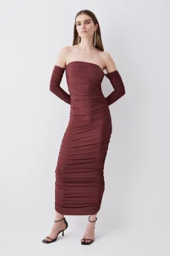 Hot Sale ๐ Karen Millen Tall Gathered Slinky Bardot Maxi ๐ Dress ๐งจ 13 Hot Sale ๐ Karen Millen Tall Gathered Slinky Bardot Maxi ๐ Dress ๐งจ -OCCASION DRESSES Sale2023 womens chocolate tall gathered slinky bardot maxi dress