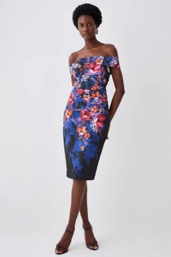 Best Pirce 🎉 Karen Millen Italian Structured Stretch Midnight Floral Bardot Midi 👗 Dress 👏 15 Best Pirce 🎉 Karen Millen Italian Structured Stretch Midnight Floral Bardot Midi 👗 Dress 👏 -OCCASION DRESSES Sale2023 womens floral italian structured stretch midnight floral bardot midi dress