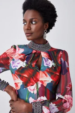 Outlet ๐ Karen Millen Tall Diamante Trim Floral Woven Mini ๐ Dress ๐คฉ 13 Outlet ๐ Karen Millen Tall Diamante Trim Floral Woven Mini ๐ Dress ๐คฉ -OCCASION DRESSES Sale2023 womens floral tall diamante trim floral woven mini dress