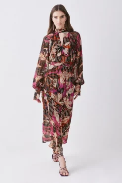 Hot Sale 👏 Karen Millen Metallic Iridescent Column Midi 👗 Dress 🎁 -OCCASION DRESSES Sale2023 womens green metallic iridescent column midi dress