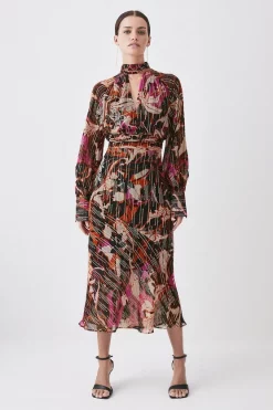 Discount 🛒 Karen Millen Petite Metallic Iridescent Column Midi 👗 Dress ✔️ -OCCASION DRESSES Sale2023 womens green petite metallic iridescent column midi dress