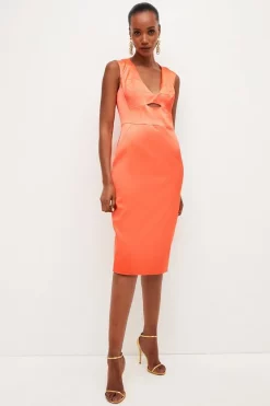 Cheap 🎉 Karen Millen Italian Satin Structured Pencil Midi 👗 Dress ✨ 12 Cheap 🎉 Karen Millen Italian Satin Structured Pencil Midi 👗 Dress ✨ -OCCASION DRESSES Sale2023 womens lime italian satin structured pencil midi dress