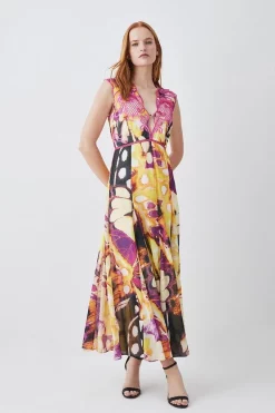 Flash Sale ๐ Karen Millen Floral Applique Kimono Woven Maxi ๐ Dress ๐ 15 Flash Sale ๐ Karen Millen Floral Applique Kimono Woven Maxi ๐ Dress ๐ -OCCASION DRESSES Sale2023 womens multi floral applique kimono woven maxi dress