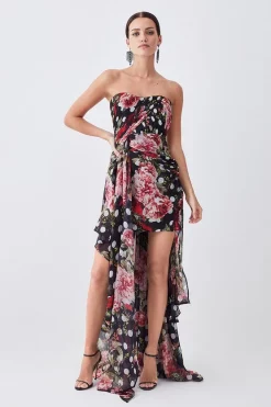 Cheap 👍 Karen Millen Petite Spot Floral Chiffon Drama Hem Mini 👗 Dress 🔔 13 Cheap 👍 Karen Millen Petite Spot Floral Chiffon Drama Hem Mini 👗 Dress 🔔 -OCCASION DRESSES Sale2023 womens multi petite spot floral chiffon drama hem mini dress