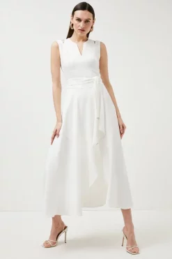 Discount ⭐ Karen Millen Compact Stretch Viscose Waterfall Midaxi 👗 Dress 👏 22 Discount ⭐ Karen Millen Compact Stretch Viscose Waterfall Midaxi 👗 Dress 👏 -OCCASION DRESSES Sale2023 womens mustard compact stretch viscose waterfall midaxi dress