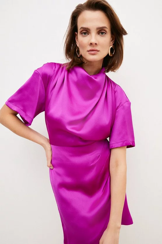 Outlet โจ Karen Millen Satin Cowl Neck Woven Mini ๐ Dress ๐ 7 Outlet โจ Karen Millen Satin Cowl Neck Woven Mini ๐ Dress ๐ - Image 5
