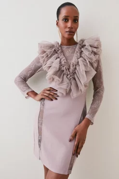 Best reviews of 🛒 Karen Millen Tulle Lace Jersey Mini 👗 Dress 👏 13 Best reviews of 🛒 Karen Millen Tulle Lace Jersey Mini 👗 Dress 👏 -OCCASION DRESSES Sale2023 womens neutral tulle lace jersey mini dress