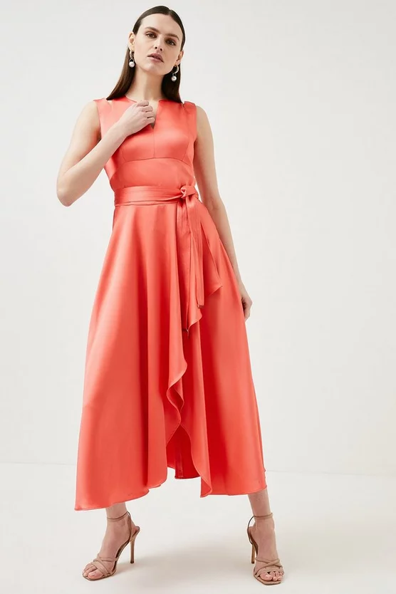 Budget โ๏ธ Karen Millen Satin Waterfall Maxi ๐ Dress ๐ 7 Budget โ๏ธ Karen Millen Satin Waterfall Maxi ๐ Dress ๐ - Image 5