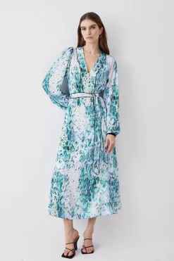 Discount 🎁 Karen Millen Soft Snake Print Satin Piped Zip Front Midi 👗 Dress ✔️ -OCCASION DRESSES Sale2023 womens snake soft snake print satin piped zip front midi dress